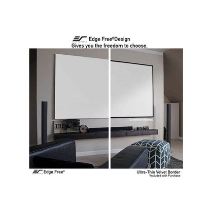 Elite Screens AR150H2-A1080P4K - 150 Inches Edge Free Cine Acoustic Pro 1080P Full HD Fixed Transparent Perforated Frame Home Theatre Projection Screen - (16:9)