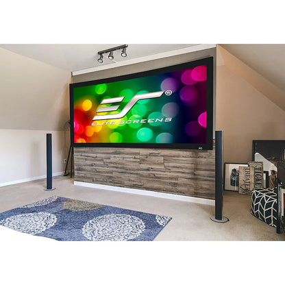 Elite Screens CURVE150WH1 Lunette Series - 150 Inches CineWhite Curve Fixed Frame Projection Screen
