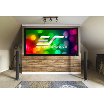 Elite Screens CURVE150WH1 Lunette Series - 150 Inches CineWhite Curve Fixed Frame Projection Screen