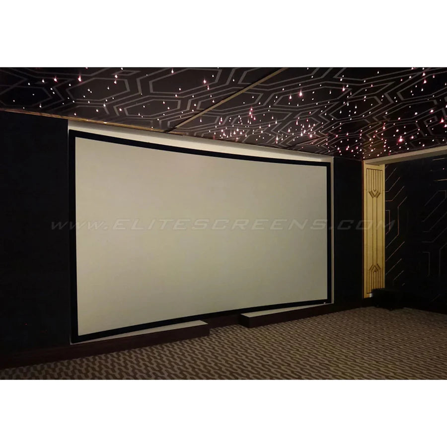Elite Screens CURVE150WH1 Lunette Series - 150 Inches CineWhite Curve Fixed Frame Projection Screen
