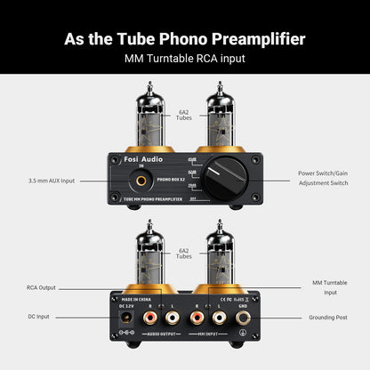 Fosi Audio Box X2 Phono Preamplifier