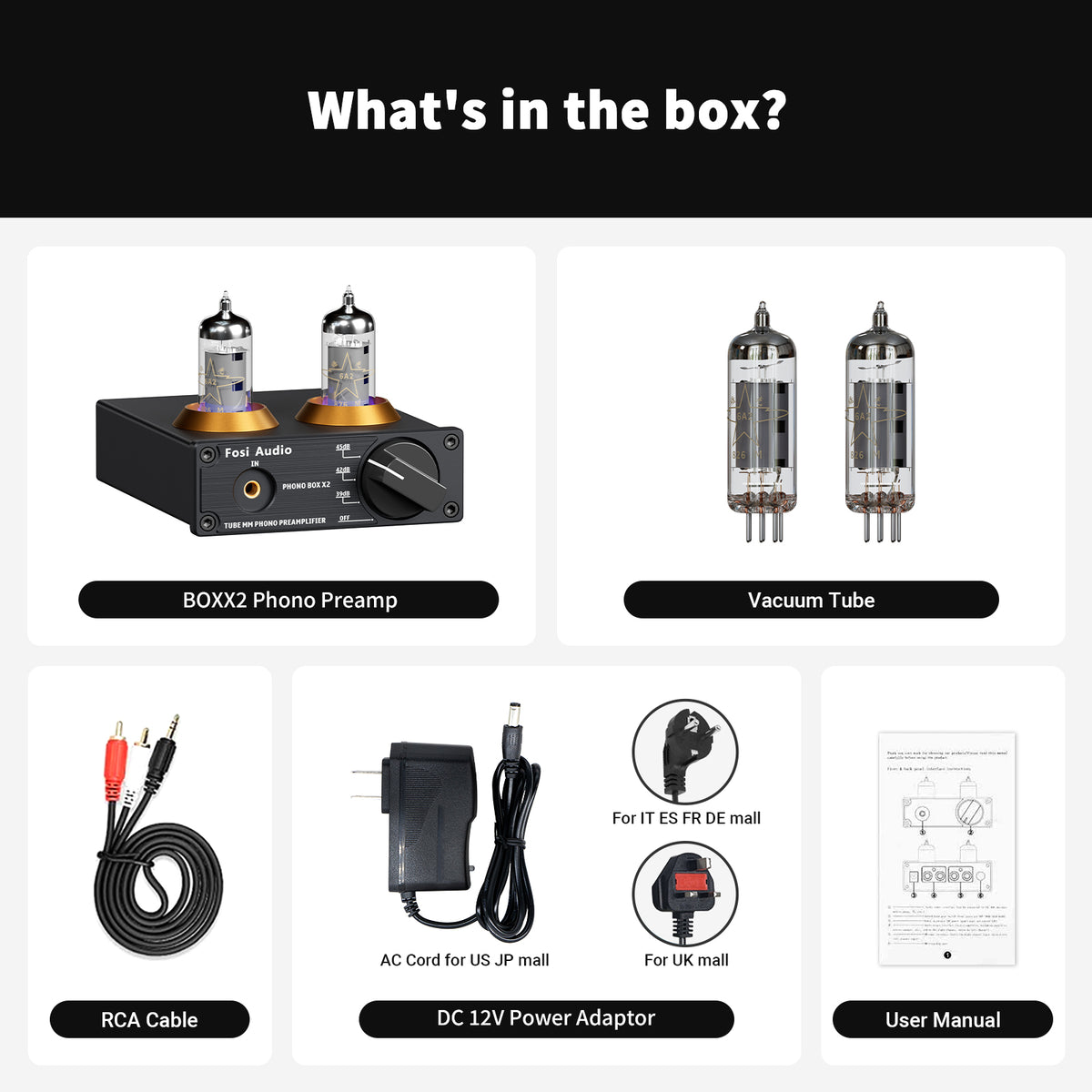 Fosi Audio Box X2 Phono Preamplifier