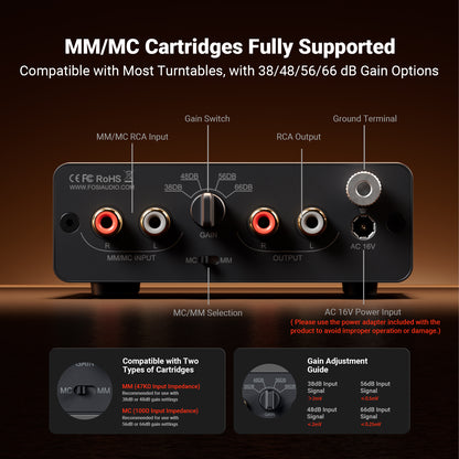 Fosi Audio Box X5 Phono Preamplifier