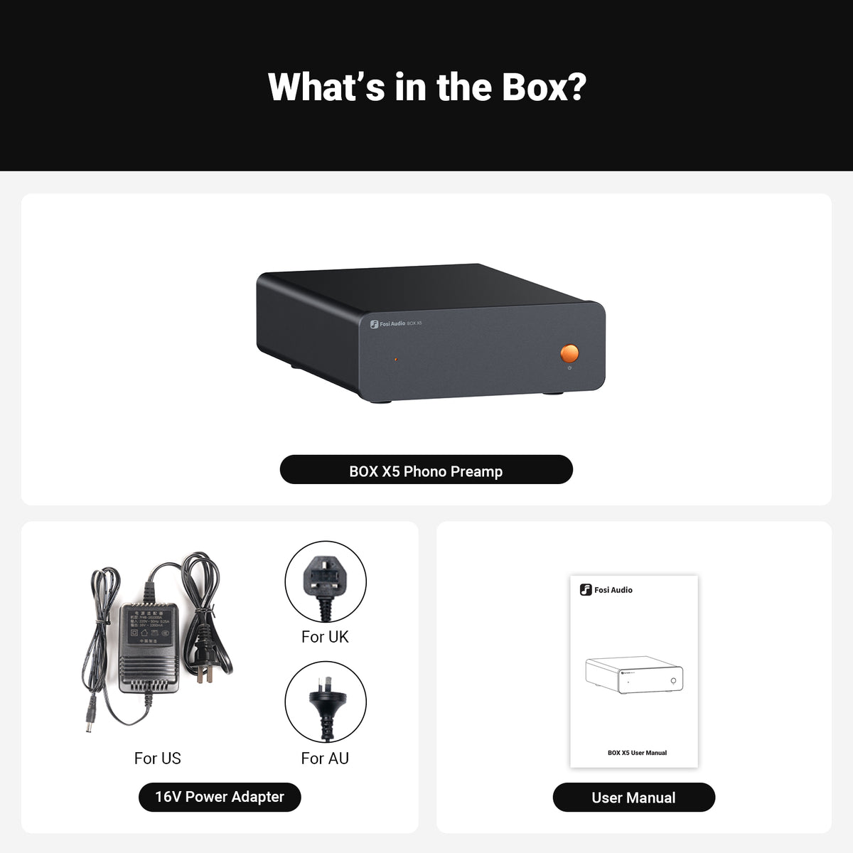 Fosi Audio Box X5 Phono Preamplifier
