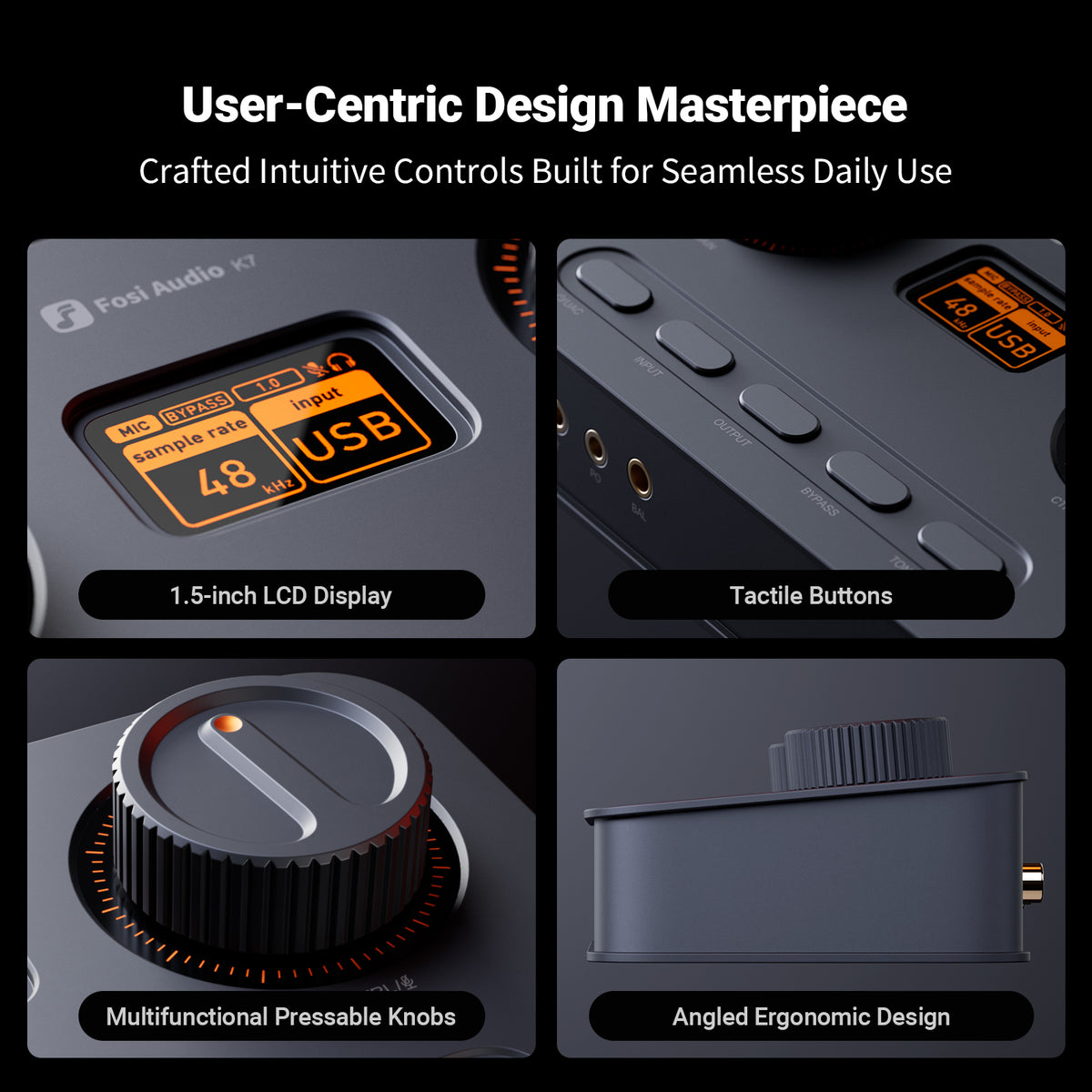 Fosi Audio K7 Desktop DAC Headphone Amp