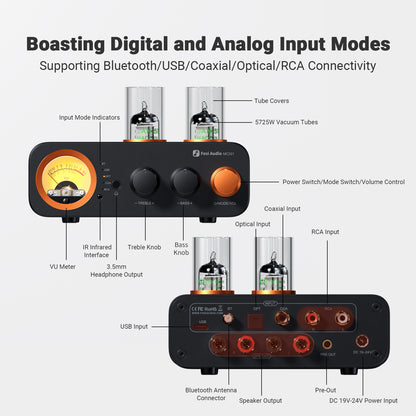 Fosi Audio MC331 Tube Integrated Bluetooth Amp