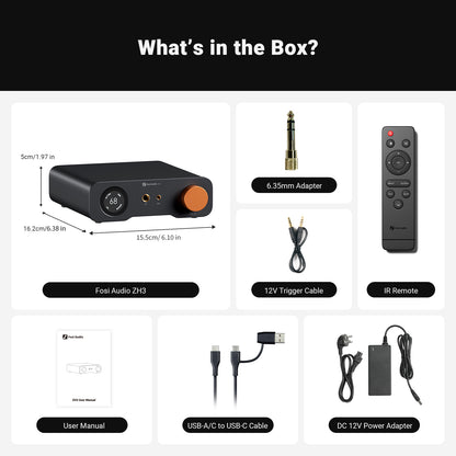 Fosi Audio ZH3 DAC Headphone Amplifier