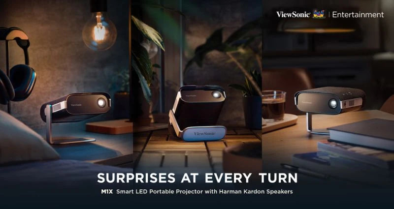 VIEWSONIC M1X Smart LED Portable Projector with Harman Kardon Speakers