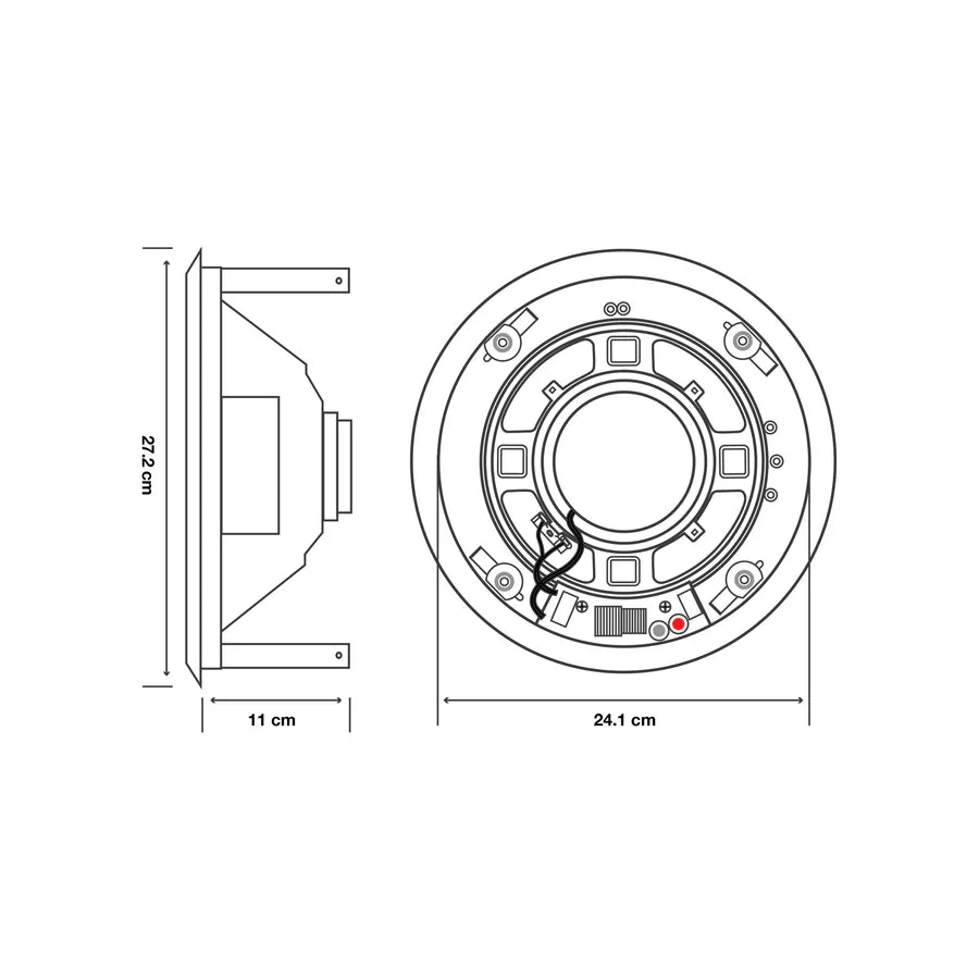 Pure Acoustics Rift 88 (Q-814) - 2-Way 8 inches In-Ceiling Speaker (200W) (Pair)