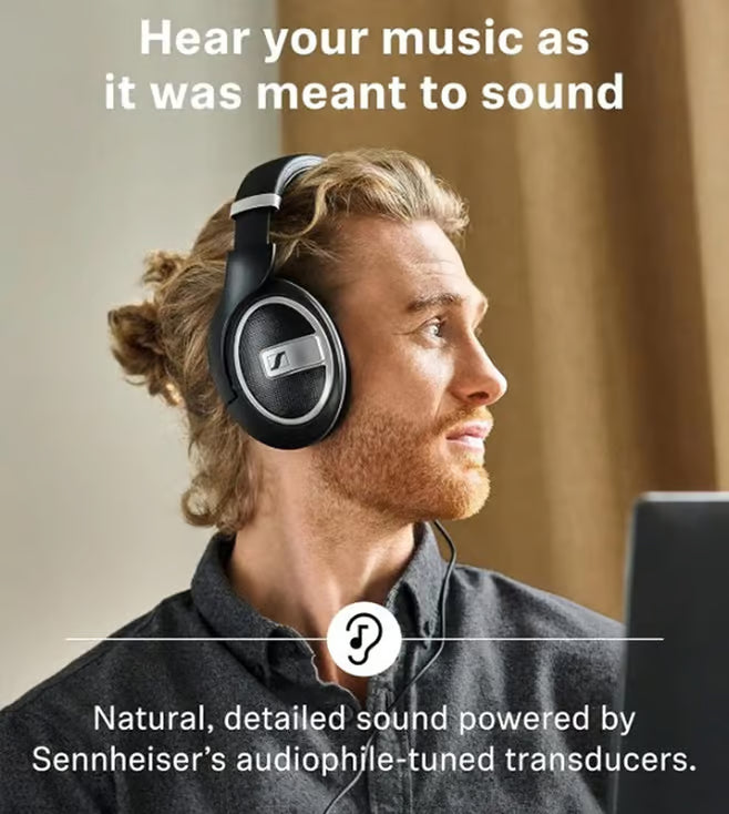 Sennheiser HD 599 SE Open-Back Headphones with Mic (Black, On the Ear)