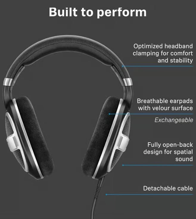 Sennheiser HD 599 SE Open-Back Headphones with Mic (Black, On the Ear)
