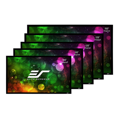 Elite Screens SB100WH2 - 100 Inches Sable Frame B2 Series 3D 4K/8K UHD Fixed Frame Home Theatre Projection Screen - CineWhite (16:9)