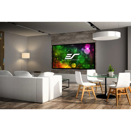 Elite Screens SB100WH2 - 100 Inches Sable Frame B2 Series 3D 4K/8K UHD Fixed Frame Home Theatre Projection Screen - CineWhite (16:9)