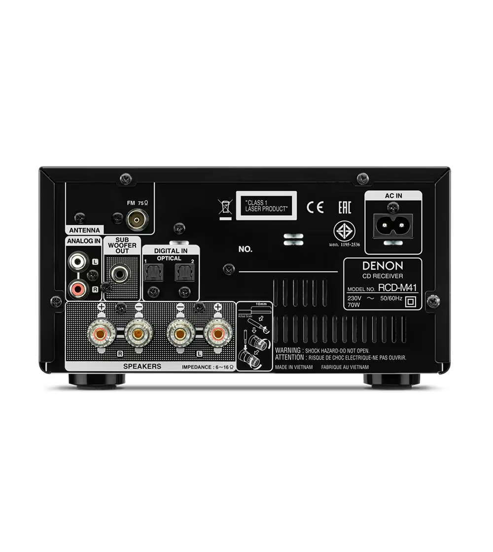 DENON RCD-M41 Micro HiFi CD Receiver with Bluetooth and Tuner