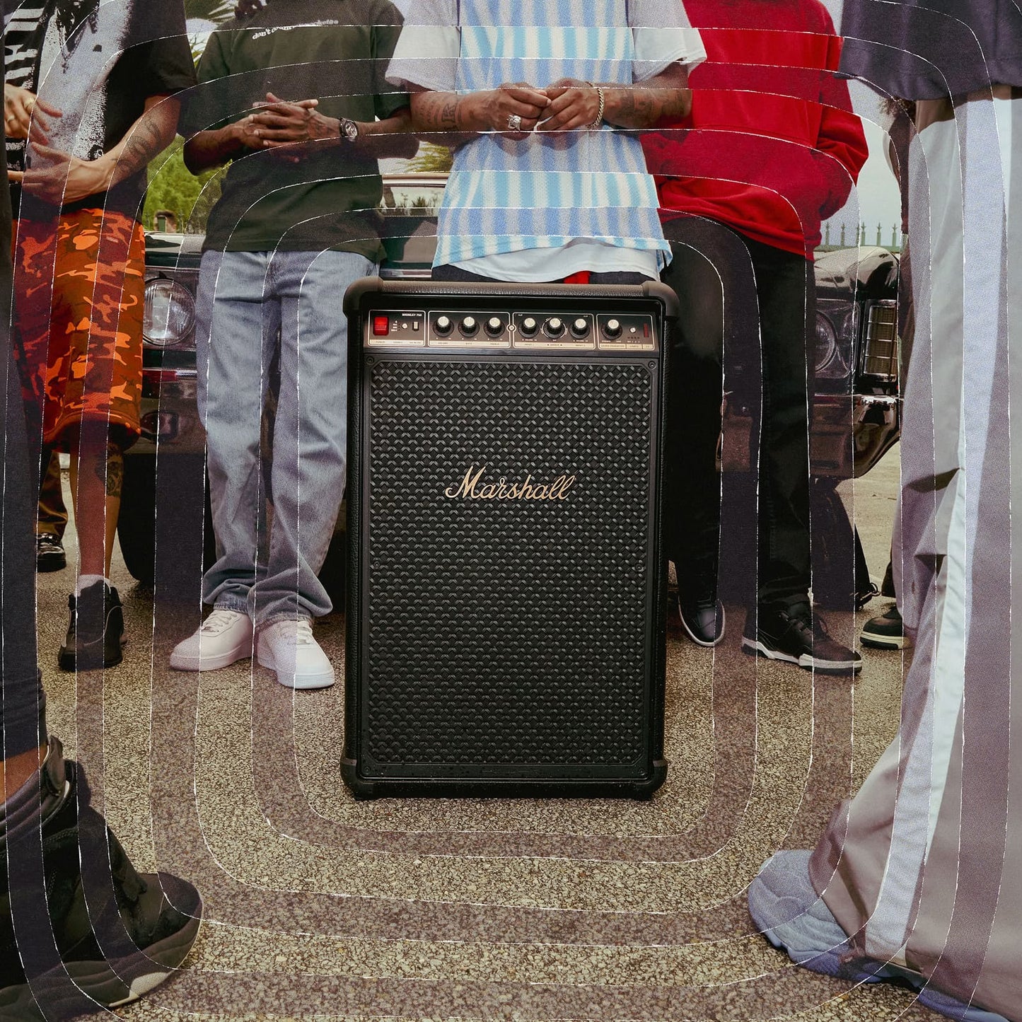 Marshall BROMLEY 750 442W Bluetooth Party Speaker (Integrated Stage Lights, Stereo Channel, Black & Brass)