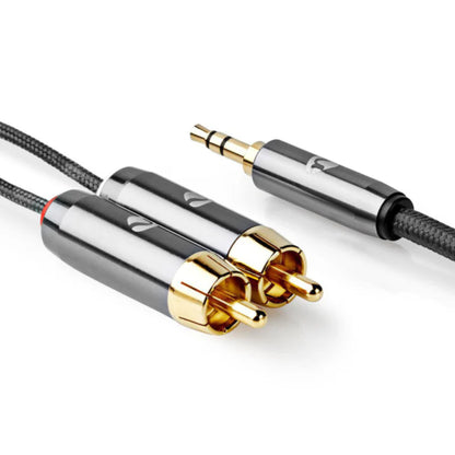 Nedis Stereo Audio Cable 3.5 mm Male - 2x RCA Male - Gold Plated - 2.00 m
