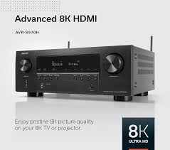 Denon AVR-S970H - 7.2 Ch. 90W 8K AV Receiver Powered by HEOS™ with Dolby Atmos
