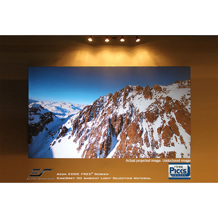 Elite Screens ER92DHD3 - 92 Inches Sable Frame Cine Grey 3D Ambient Light Rejection 4K/8K UHD Fixed Frame Home Theatre Projection Screen