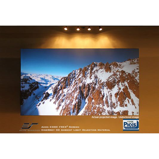 Elite Screens ER92DHD3 - 92 Inches Sable Frame Cine Grey 3D Ambient Light Rejection 4K/8K UHD Fixed Frame Home Theatre Projection Screen