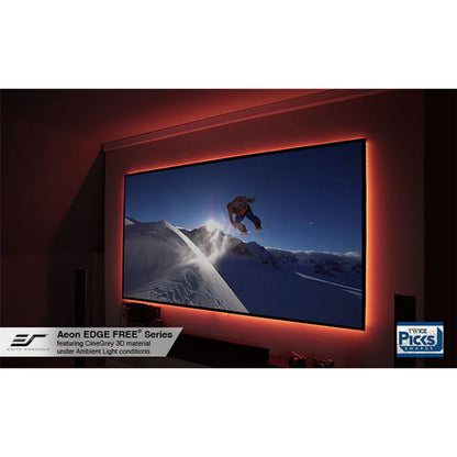 Elite Screens ER92DHD3 - 92 Inches Sable Frame Cine Grey 3D Ambient Light Rejection 4K/8K UHD Fixed Frame Home Theatre Projection Screen