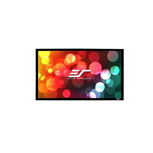 Elite Screens ER110WH1-A1080P4K - 110 Inches Sable Frame Acoustic Pro 1080P Full HD Fixed Transparent Perforated Frame Home Theatre Projection Screen - (16:9)