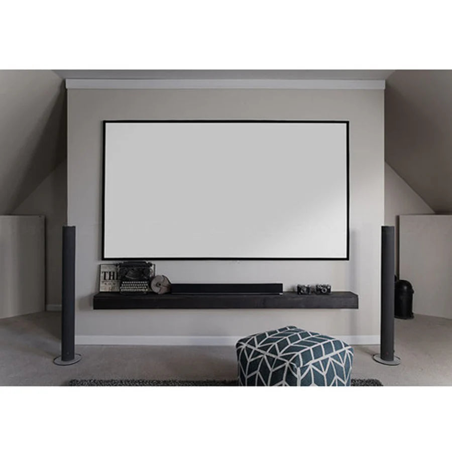 Elite Screens AR100WH2 - 100 Inches Edge Free/Edgeless 3D 4K/8K UHD Fixed Frame Home Theatre Projection Screen - CineWhite (16:9)
