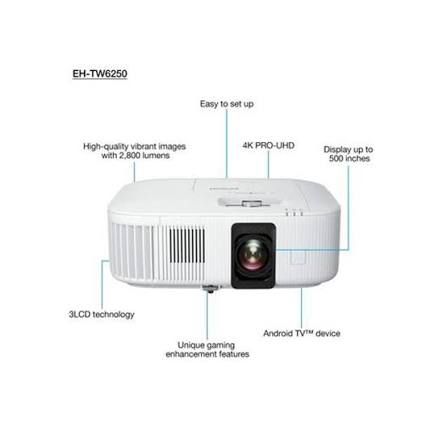 Epson EH-TW6250 - 2800 Lumens 4K UHD Home Cinema Projector