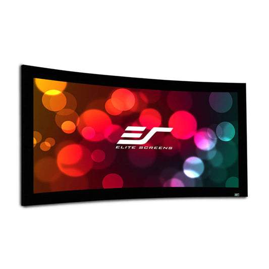 Elite Screens CURVE92WH1 - 92 Inches Lunette 2 Curved Frame4K/8K UHD Fixed Frame Home Theatre Curved Projection Screen - CineWhite (16:9)