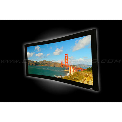 Elite Screens CURVE92WH1 - 92 Inches Lunette 2 Curved Frame4K/8K UHD Fixed Frame Home Theatre Curved Projection Screen - CineWhite (16:9)