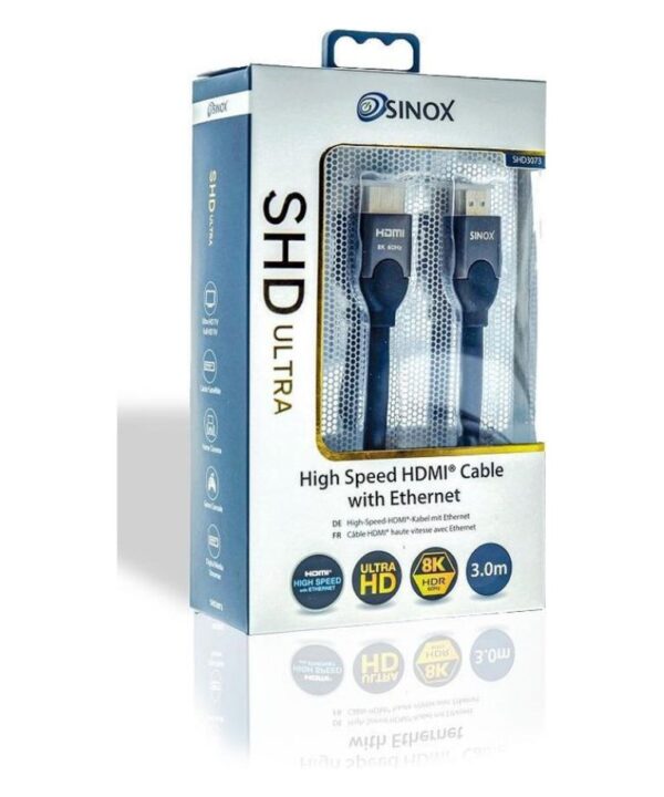 Sinox SHD Ultra HDMI Cable - Version 2.1 (8K 60Hz + HDR) 3 m