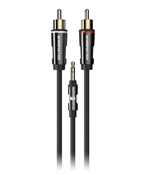 Monster Cable MusicConnect 1/8" Stereo Mini Male to 2 RCA Male Cable - 7'