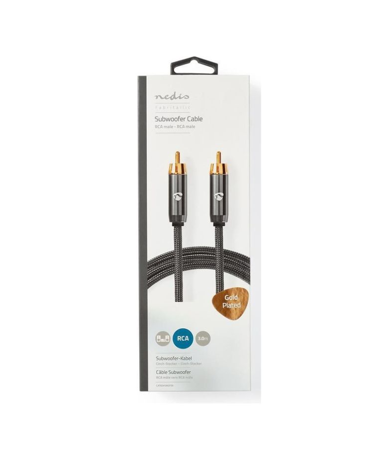 Nedis Subwoofer Cable | RCA | Gold-plated 5.0m