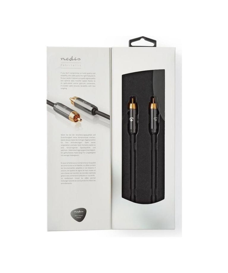 Nedis Subwoofer Cable | RCA | Gold-plated 5.0m