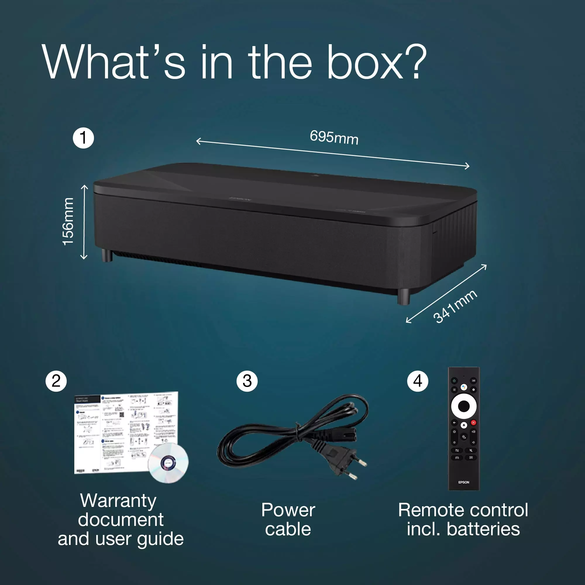 Epson EH-LS800B - Super Ultra Short Throw Android Smart TV Laser Projector