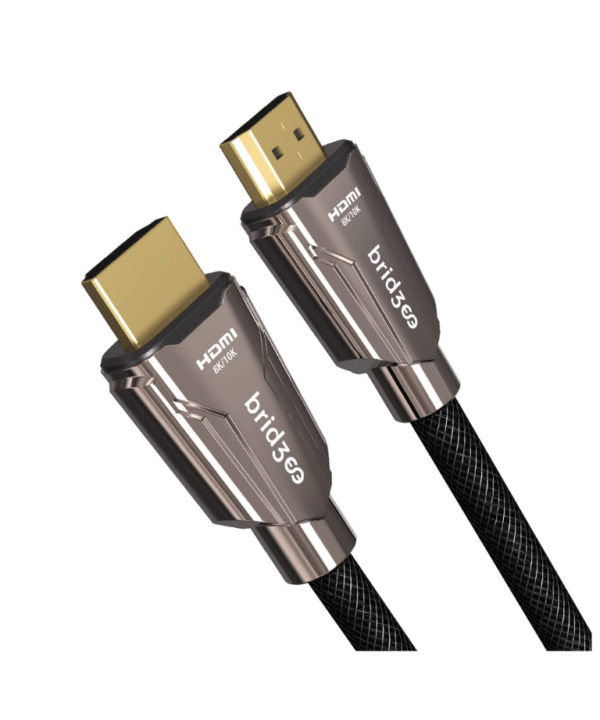 Bridgee Fiber Optic HDMI 2.1 Cable(49.2ft/15 Meter) Ultra High Speed AOC Supported 8K