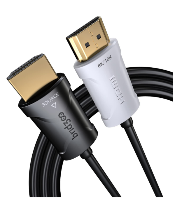 Bridgee Fiber Optic HDMI 2.1 Cable(16.4ft/5 Meter) Ultra High Speed AOC Supported 8K