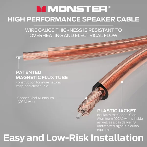 Monster Cable CI 16-2 W 1000 Contractor Series 16-Gauge Speaker Cable ( 300 Meters Spool / 1000 Feet)