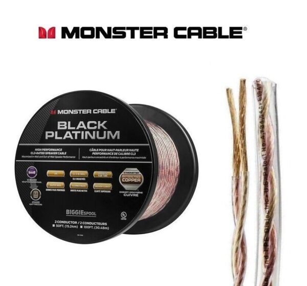 Monster Cable CI 16-2 W 1000 Contractor Series 16-Gauge Speaker Cable ( 300 Meters Spool / 1000 Feet)