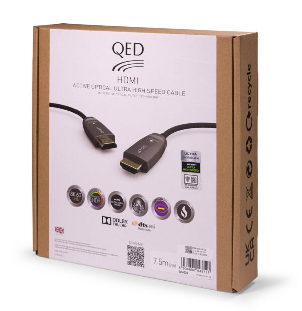 QED Performance HDMI 4k,2k High Speed cable of 7.5 mtrs